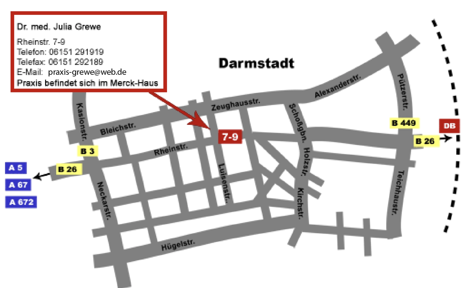 Dr. Julia Grewe - Gynäkologin - Karte